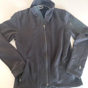 Smartwool Full Zip Up Jacket Black Women’s Size Medium
